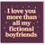 Funny Love Card for Boyfriend - I Love You More Than All My Fictional Boyfriends - Anniversary or Valentine's Day Card for Him, Book Lover, Geeky Romance, Blank Inside