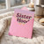Sister Hood Greeting Card - Cute Retro Sisterhood Design for Sister or Best Friend - Blank Inside - Friendship, Support, Thinking of You