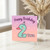 2nd Birthday Card for Kids - Cute Number 2 Duck with Party Hat, 'Happy Birthday' Pastel Star Design - Age Two Toddler Card