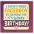 Funny Birthday Card - I Didn't Need Facebook to Remind Me It's Your Birthday | Bold Typography, Teal & Mustard Design