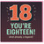 18th Birthday Card - You're Eighteen, Already a Legend - Bold Retro Typography Design, Fun Card for Celebrating Turning 18