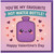 You're My Favourite Hot Water Bottle Valentine's Day Card - Cute Pun Love Card with Kawaii Hot Water Bottle and Hearts