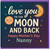 Mother's Day Card for Nanny - Love You to the Moon and Back - Cute Moon and Stars Night Sky Design