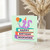 Happy Birthday Bookworm Card - Cute Party Hat Worm with Balloons on Stacked Books - Birthday Card for Book Lovers, Readers, Kids & Adults