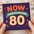 80th Birthday Card - Now You're What I Call Epic 80 - Bold Colourful Confetti Design - Fun Milestone Card for Him or Her, Mum, Dad, Nan, Grandad, Friend