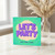 Funny Birthday Card - Let's Party But First, A Nap - Bold Purple Lettering on Teal - Humorous Celebration Card for Friends and Family