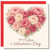 Valentine's Day Card -, 145mm x 145mm Square, Includes Red Envelope