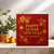 Lunar New Year Card - Red & Gold Lantern Blossom Design, Wishing You Prosperity - 145mm x 145mm Square, Includes Red Envelope
