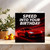 Speed Into Your Birthday Sports Car Card, Red Supercar Design, 145mm x 145mm, Birthday Card for Him & Car Lovers, Includes Red Envelope