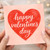Valentine’s Day Card - Red Heart Watercolour-Style Design with Script Text - Romantic Love Greeting Card for Him or Her