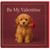 Be My Valentine Puppy with Red Rose Card - Cute Romantic Valentine’s Day Greeting Card for Partner, Boyfriend, Girlfriend, Husband or Wife