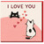 Cute I Love You Cats Card - Romantic Anniversary Card with Hearts, Love for Partner, Boyfriend or Girlfriend, Perfect for Valentine’s Day
