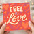 Feel the Love Hearts Card - Romantic Love/Anniversary Greeting Card for Partner, Boyfriend, Girlfriend, Husband or Wife, Valentine’s Day