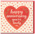 Happy Anniversary You're Lovely Card - Red Heart Design with Little Hearts - Romantic Anniversary Card for Partner, Husband, Wife or Boyfriend/Girlfriend