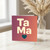Thank You Card for Mum - 'Ta Ma' Bold Typography with Heart on Warm Gradient - Heartfelt British Appreciation