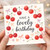 Have a Lovely Birthday Card - Watercolour Cherries Wreath with Hearts and Bows, Cute Fruit Design