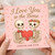 I Love You to the Bone Cute Skeleton Couple Love/Anniversary Card - Romantic Pun, Forever and Ever - Valentine’s Day Card for Boyfriend, Girlfriend, Husband or Wife