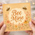 Bee Mine Pun Card - Cute Bee and Wildflower Valentine's Day Love Anniversary Card for Partner, Girlfriend, Boyfriend, Husband or Wife