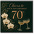 70th Birthday Card, Cheers to Your 70th Birthday Card with Elegant Flowers and Champagne Glasses