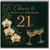 21st Birthday Card, Cheers to Your 21st Birthday Floral Champagne Glasses Design