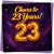 23rd Birthday Card, Cheers to 23 Years Galaxy Design