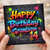 14th Birthday Card for Grandson, Happy Birthday Graffiti Design