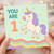 1st Birthday Card, Unicorn First Birthday Card