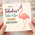 Sister - in - Law Birthday Card, Fabulous Flamingo Party Hat Design