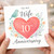 10th Anniversary Card for Wife, To My Wife on Our 10th Anniversary Card
