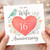 Wife 16th Anniversary Card, To My Wife On Our 16th Anniversary Card with Bird and Heart Floral Design