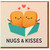 Nugs & Kisses Chicken Nugget Pun Greeting Card - Cute Funny Love/Anniversary Valentine’s Card for Partner, Boyfriend or Girlfriend
