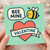 Bee Mine Valentine Card - Cute Punny Bumblebee and Heart - Funny Love Card for Boyfriend, Girlfriend, Husband or Wife - Valentine's Day Greeting