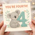 4th Birthday Card, Cute Koala Fourth Birthday Card