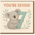 7th Birthday Card for Child Cute Koala You’re Seven