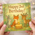 2nd Birthday Card, Woodland Animals Happy 2nd Birthday Card
