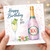 100th Birthday Card, Happy Birthday to You Champagne and Bottle Design