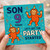 Son 9th Birthday Card, Let’s Get the Party Started Monkey Design