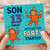 Son 13th Birthday Card, Let's Get the Party Started Monkey Design