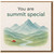 You Are Summit Special Mountain Pun Card - Cute Love/Anniversary Card for Partner or Outdoor Lover - Watercolour Landscape with Tent - Blank Inside