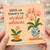 Funny Orchid Pun Card - With Us There’s No Orchid Silences - Cute Floral Friendship or Anniversary Greeting Card