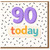 90th Birthday Card, 90 Today Card with Confetti Pattern