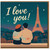 I Love You Paris Skyline Greeting Card - Romantic Love/Anniversary Card with Eiffel Tower Illustration, Couple Under Stars, Blank Inside with Envelope