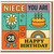 28th Birthday Card for Niece, Happy Birthday Retro Collage Design
