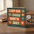 Step Dad Birthday Card, Happy Birth Day Card with Star Design