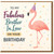 Brother In Law Birthday Card, Fabulous Flamingo Party Hat Design