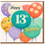 13th Birthday Card, Happy Birthday Balloons Card