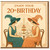 20th Birthday Card, Vintage Tea Party Birthday Card for Her