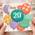 20th Birthday Card, Colourful Balloon Happy Birthday Card