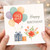 29th Birthday Card, Happy Birthday Balloon and Flowers Design