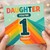 Daughter 1st Birthday Card, You're 1 Today Rainbow Design